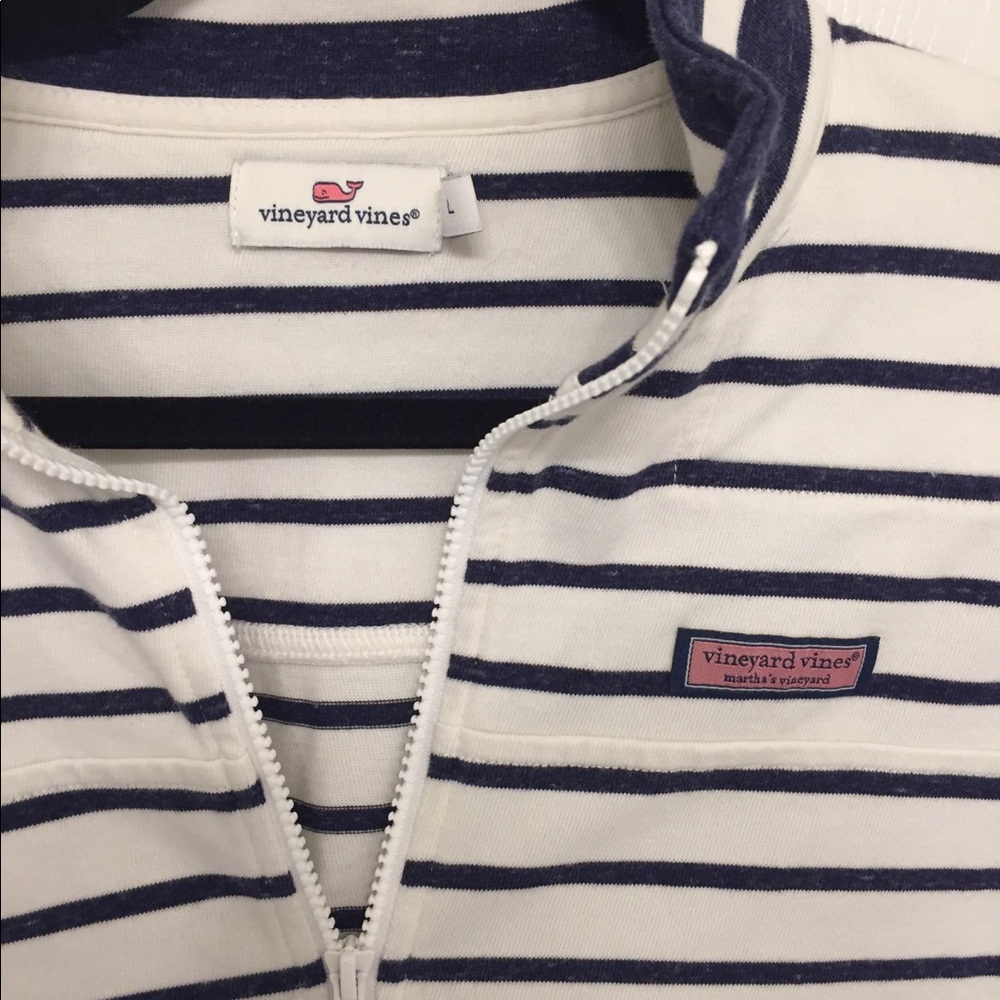 Vineyard Vines Striped Quarter Zip - Picture 7 of 8